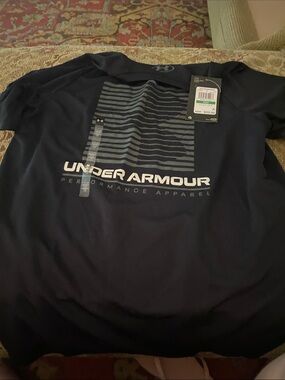 Under Armour Black Short Sleeve Performance Tee with Graphic Logo